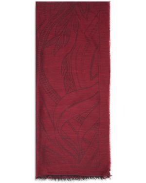 Alberta Ferretti Accessoires ,Bruin ,Wol Wolmix Sjaal - Rood