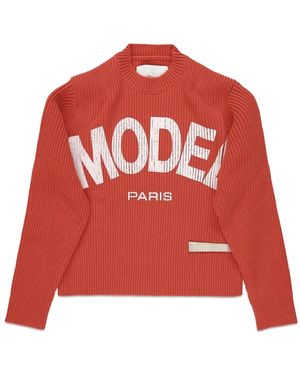 Philippe Model Round-Neck Knitwear - Red