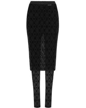 Marine Serre Tights - Black