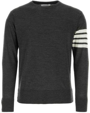 Thom Browne Round-Neck Knitwear - Black