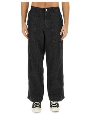 Maison Kitsuné Wide Trousers - Black