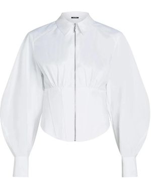 KARL LAGERFELD Overhemden ,Wit ,Katoen Corset Poplin Shirt
