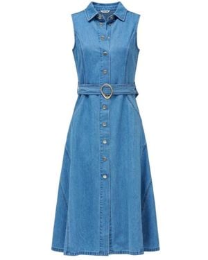 Salsa Jeans Denim Blousejurk - Blauw
