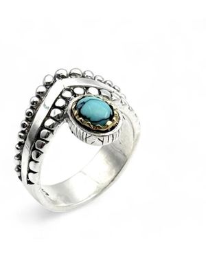 JALAN JALAN 925 silber türkis onyx ring - Mettallic