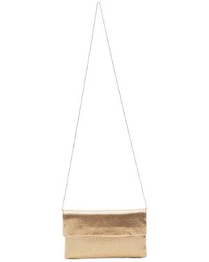 TWENTYFOUR Crystal Mesh Clutch - Weiß
