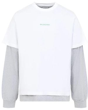 Balenciaga Hybrid Double T-Shirt - Wit