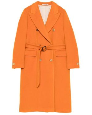 Tagliatore Belted Coats - Naranja