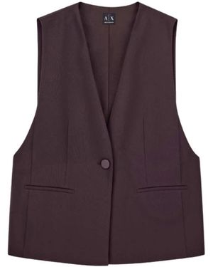 ARMANI EXCHANGE Crossover Crepe Gilet - Lila