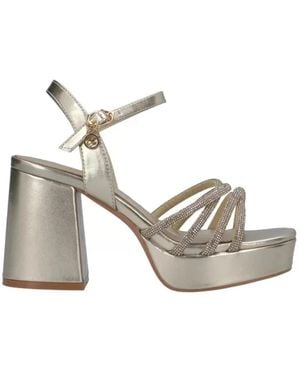 Gattinoni Schoenen ,Geel ,Gouden Hoge Hak Sandalen Penbi 1355Wll 904 - Wit