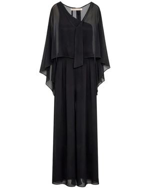 Pennyblack Jumpsuits & Playsuits ,Zwart ,Leer Gecoördineerde Jumpsuit Met Shrug