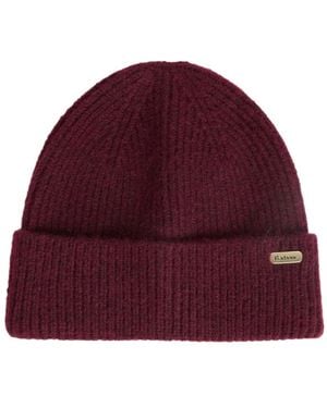 Barbour Olivia Mütze & Schal Geschenkset - Lila