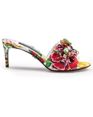 Dolce & Gabbana Heeled Mules - Rouge