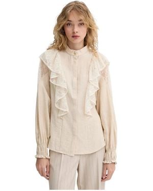 Bruuns Bazaar Overhemden ,Linnen Yona Shirt - Naturel