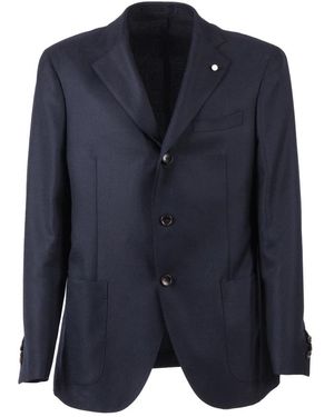 Luigi Bianchi Getailleerde Single-Breasted Blazer - Blauw