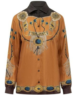 Etro Paisley Zijden Blouse - Bruin