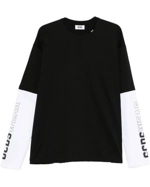 Gcds Long Sleeve T-Shirts - Black