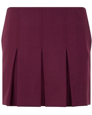 Alberta Ferretti Kurzer Faltenrock - Lila