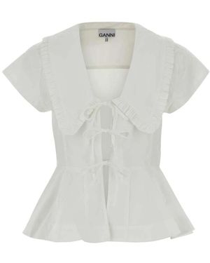 Ganni Blouse - Wit