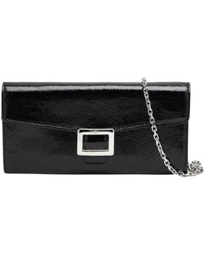 Roger Vivier Zwarte Portemonnee Met Schouderband