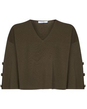Max Mara V-Neck Knitwear - Verde