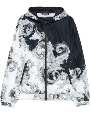 Versace Jeans Couture Jassen ,Veelkleurig ,Hooded Jacket - Blauw