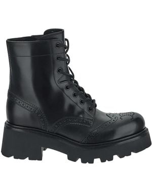 Celine Lace-Up Boots - Black