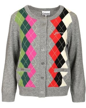 Ganni Cardigans - Gray