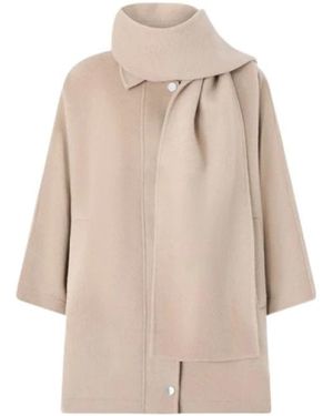 Pinko Single-Breasted Coats - Neutro