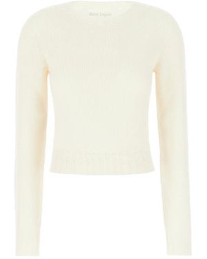 Palm Angels Round-Neck Knitwear - Blanco