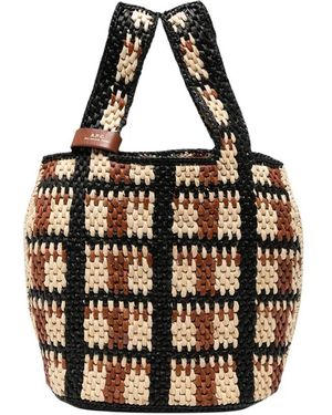 A.P.C. Tassen ,Veelkleurig ,Panier Pecan - Zwart