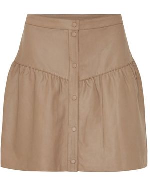 Notyz Skirt With Buttons Skind 11210 - Braun