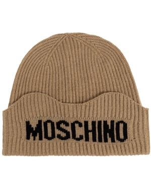 Moschino Logo Beanie - Braun