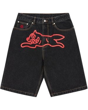 ICECREAM Denim Shorts - Black