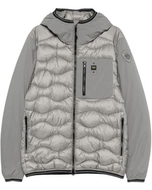 Blauer Giubbino Onde Manica Tess Tecnico - Grau