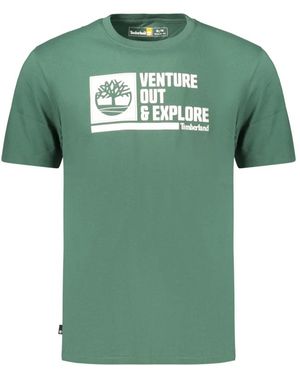 Timberland Tops ,Groen ,T-Shirt Met Korte Mouwen