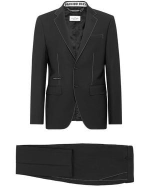 Philipp Plein Single Breasted Suits - Negro