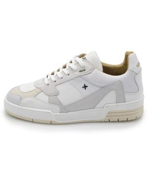 Newlab Weiße Ledersneaker Mit Nubuk