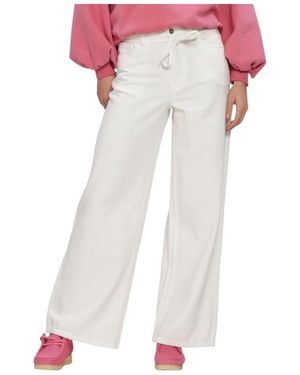 Object Objrosie Mw Wide Jeans - Weiß