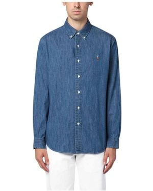 Polo Ralph Lauren Overhemden ,Blauw ,Denim Sportshirt