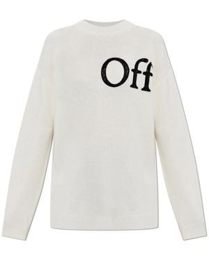 Off-White c/o Virgil Abloh Wollpullover Mit Logo - Weiß