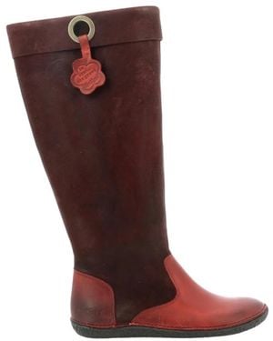 Kickers High Boots - Rojo
