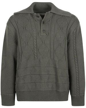NAMACHEKO V-Neck Knitwear - Grey
