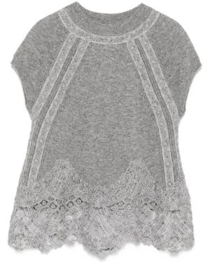Ermanno Scervino Round-Neck Knitwear - Gris
