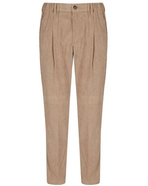 Herno Broeken ,Bruin ,Leer Corduroy Broek - Naturel