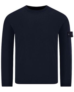 Stone Island Round-Neck Knitwear - Bleu