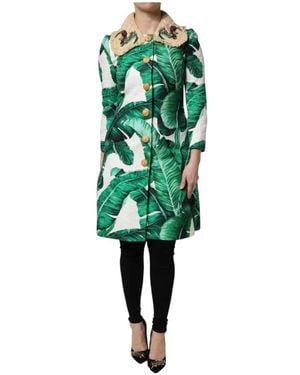 Dolce & Gabbana Single-Breasted Coats - Green
