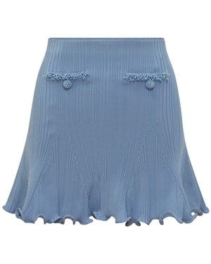 Self-Portrait Short Skirts - Blue