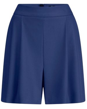 Riani Korte Broeken ,Blauw ,Leer Wide-Leg Bermudas