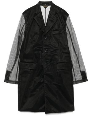 Comme des Garçons Single-Breasted Coats - Negro