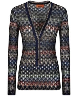 Missoni V-Hals Breiwerk - Zwart